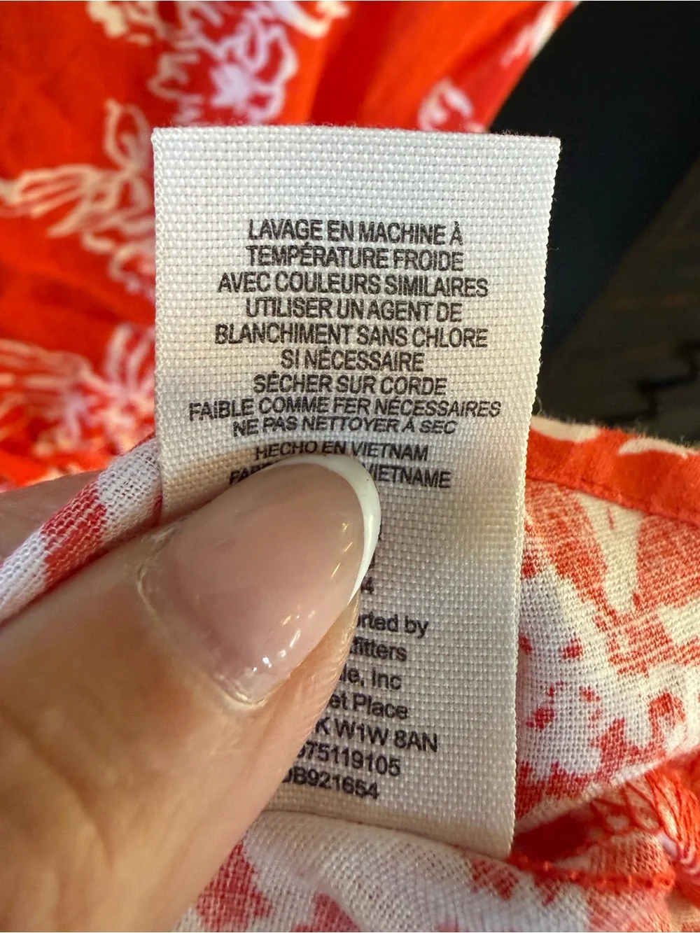 Free People Red & White Floral Button-Front Mini Dress